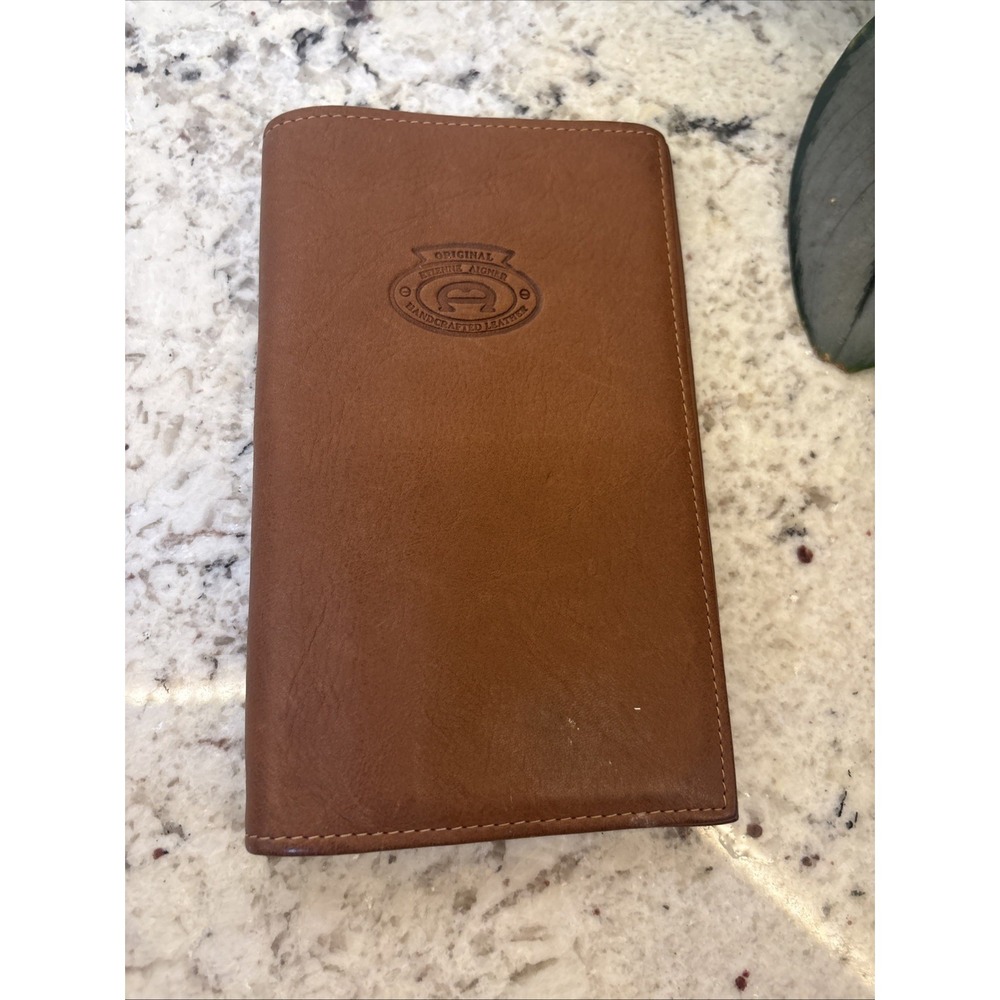Vintage Etienne Aigner Leather Small Appointment note Book Organizer Pen Purse - Picture 2 of 16